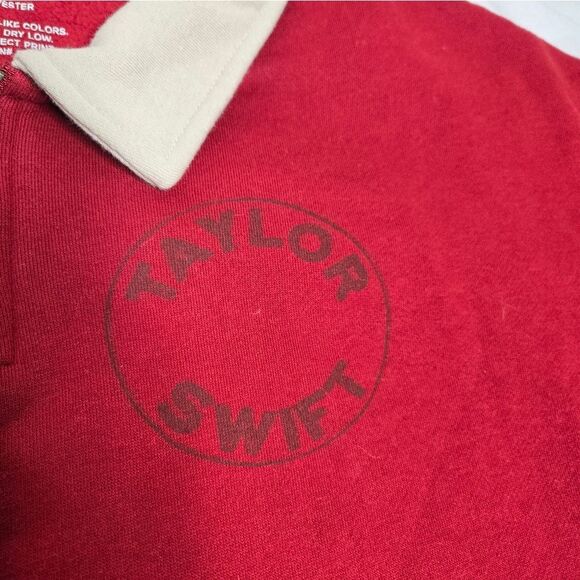 TAYLOR SWIFT Red Taylor's Version All Too Well zip polo sweatshirt sweater 2XL - Picture 6 of 13